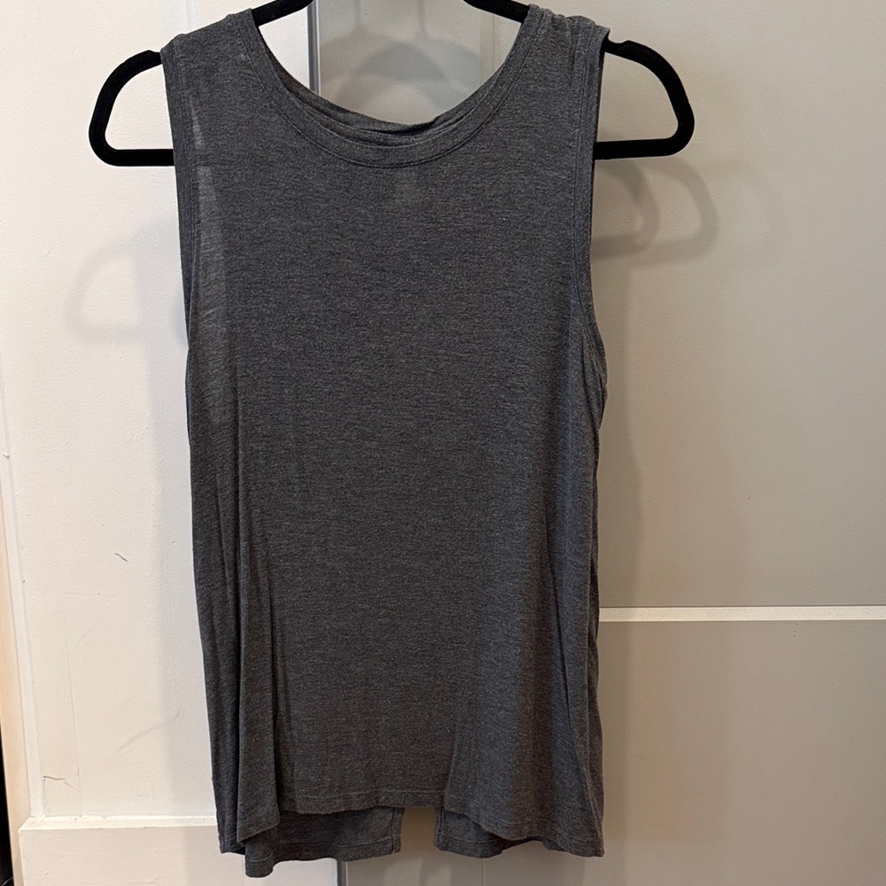 Halogen Gray Sleeveless Tank Top
